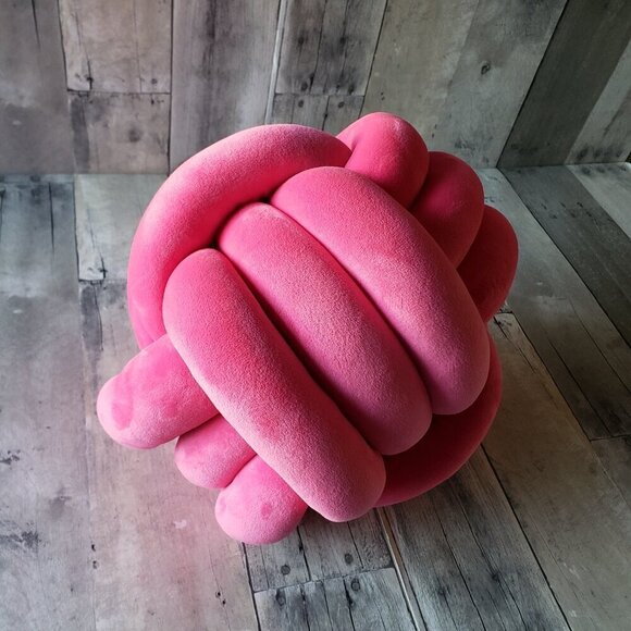 NWT - DreamOn 11" Knot Pillow in Pink - Picture 2 of 3